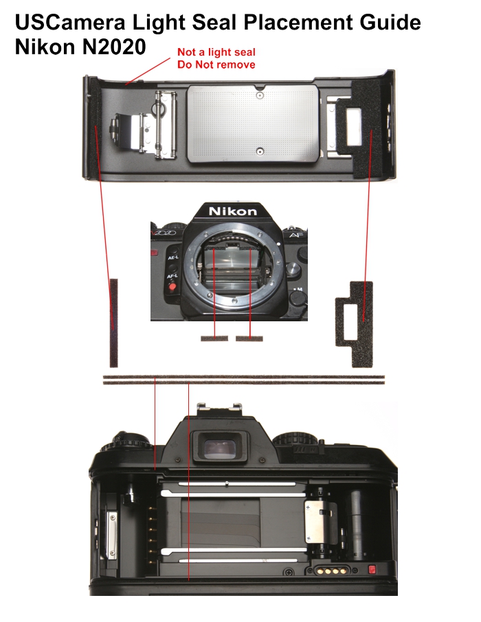 Nikon N2020 Placement Guide | Nikon Film Cameras