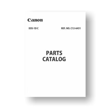 17-page PDF 11.3 MB download for the Canon C12-6451 Parts Catalog | EOS -1Dc