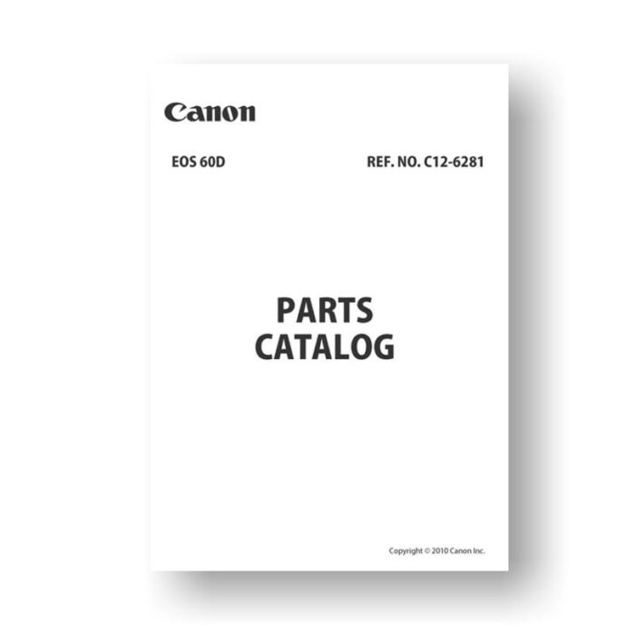 16-page PDF 7.48 MB download for the Canon C12-6281 Parts Catalog | EOS 60D