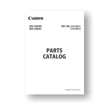 Canon C12-6411 Parts Catalog | EOS 70D