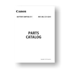 Canon Battery Grip BG-E11 Parts List Download