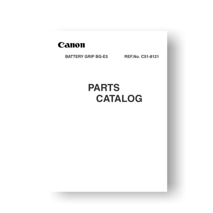 Canon C51-8121 Parts Catalog | Battery Grip BG-E3