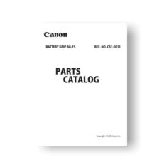 Canon C51-0011 Parts Catalog | Battery Grip BG-E5