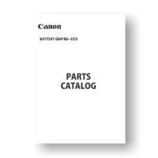 Canon Battery Grip BG-ED3 Parts List Download