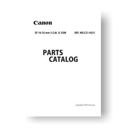 anon C21-0331 Parts Catalog | EF 16-35 2.8 L II USM