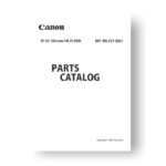 8 page PDF 1.08 MB download for the Canon C21-0261 Parts Catalog | EF 24-105 4.0 L IS USM