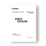 12-page PDF 1.07 MB download for the Canon C21-0361 Parts Catalog | EF-S 18-200 3.5-5.6 IS