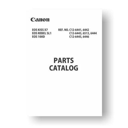 10 page PDF 2.79 MB download for the Canon C12-6673 Parts Catalog | EOS 200D | EOS Kiss X9 | EOS Rebel SL2