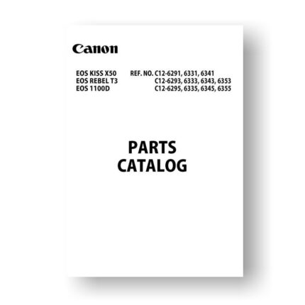 11-page PDF 1.98 MB download for the Canon C12-6293 Parts Catalog | EOS 1100D | EOS Kiss X50 | EOS Rebel T3