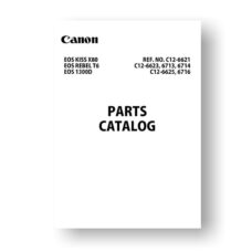 Canon EOS Rebel T6 Parts List Download