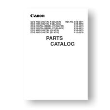 23 page PDF 2.03 MB download for the Canon C12-6073 Parts Catalog | EOS Digital Rebel XT | EOS Kiss N | EOS 350D