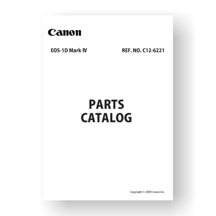 18-page PDF 3.98 MB download for the Canon C12-6221 Parts Catalog | EOS 1D Mark IV