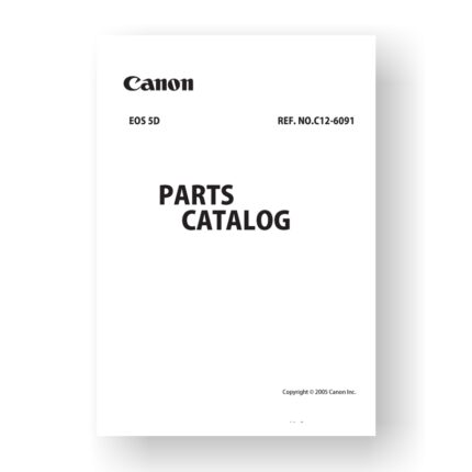 27-page PDF 3.12 MB download for the Canon C12-6091 Parts Catalog | EOS 5D