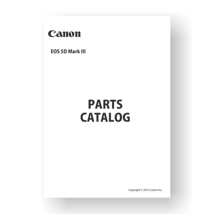 16-page PDF 7.59 MB download for the Canon C12-6321 Parts Catalog | EOS 5D Mark III
