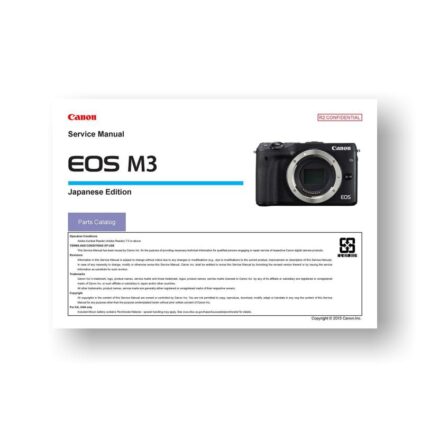 Canon EOS M3 Parts Catalog