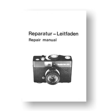 56-page PDF 2.04 MB download for the Rollei 35LED Repair Manual Parts List Download