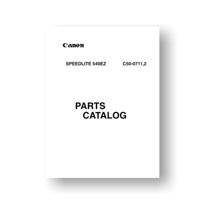 Canon Speedlite 540EZ Service Manual Parts Catalog Download