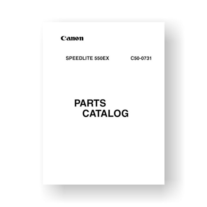 Canon C50-0731 Parts Catalog | Speedlite 550EX
