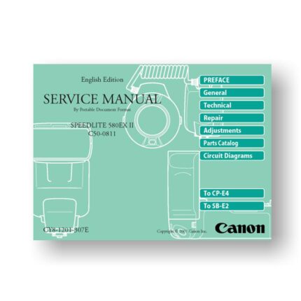 Canon C50-0811 Service Manual Speedlite 580 EX II