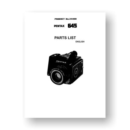 Pentax 645 Service Manual Parts List