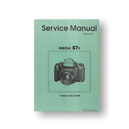64-page PDF 3.11 MB download for the Pentax 67II Service Manual Parts List | Medium Format SLR