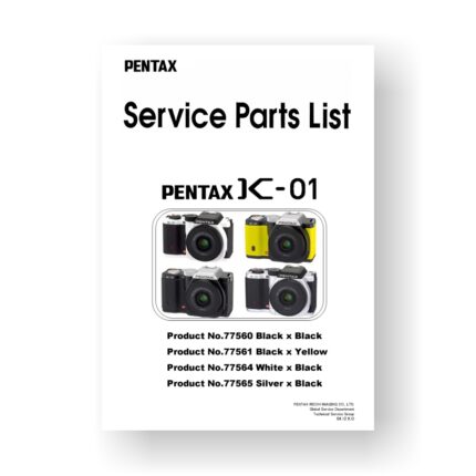 26-page PDF 1.48 MB download for the Pentax K-01 Parts List | Digital SLR