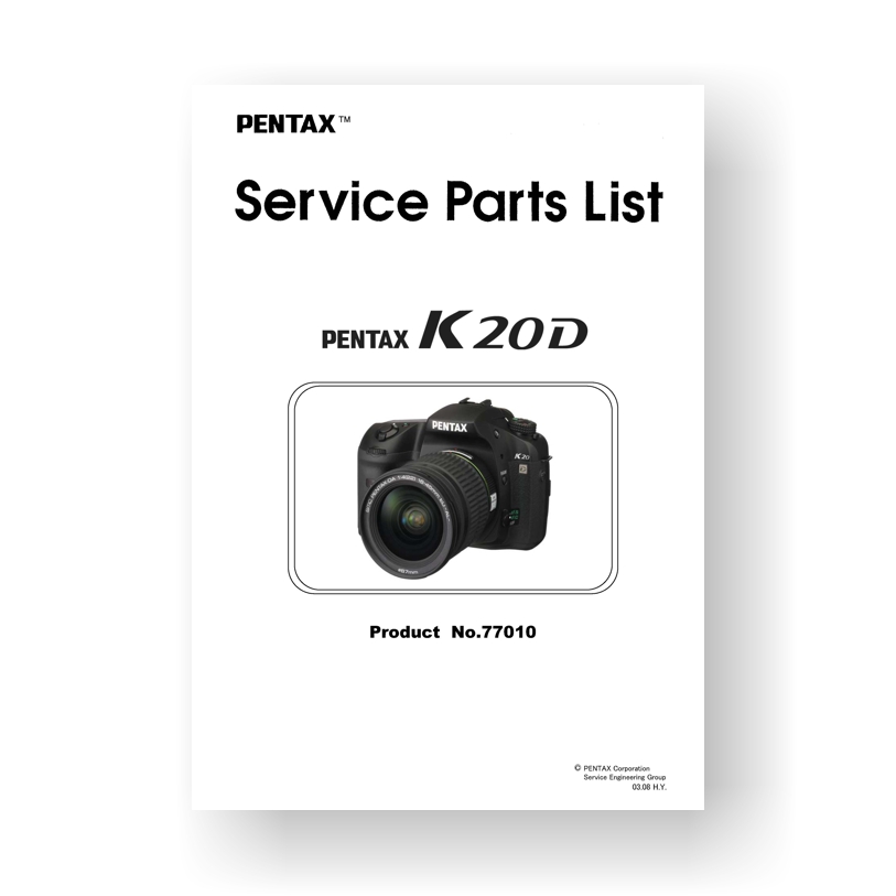 Pentax K20D Parts List | Digital SLR | USCamera Pentax Downloads