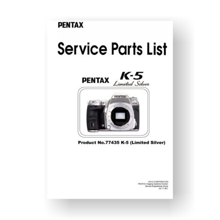 4-page PDF 258 KB download for the Pentax K5-Limited Parts List | Digital SLR