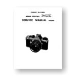 Pentax ME Service Manual Parts List | 35mm SLR Film Camera