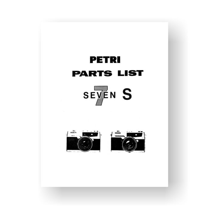 Petri 7s Parts List | Rangefinder Film Camera
