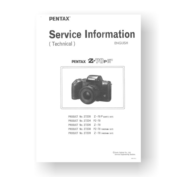 Pentax PZ-70 Technical Information | PZ-70P | Z-70 | Z70-P | SLR Film Camera