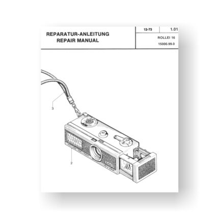 12-page PDF 1.03 MB download for the Rollei 16-16S Repair Manual Parts List | 16mm Film Cameras