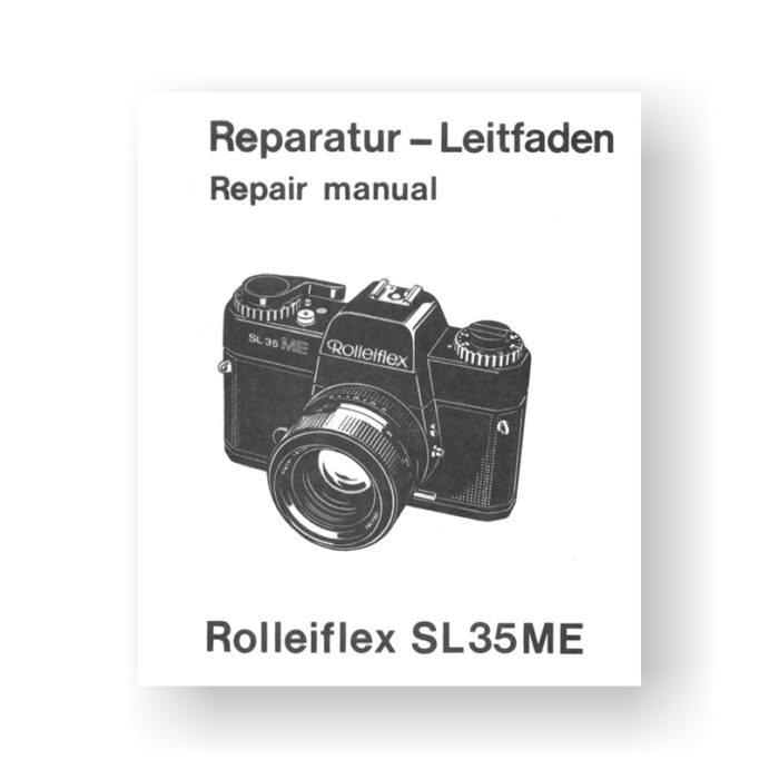 62-page 2.76 MB download for the Rolleiflex SL35ME Repair Manual Parts List | 35mm Film Cameras