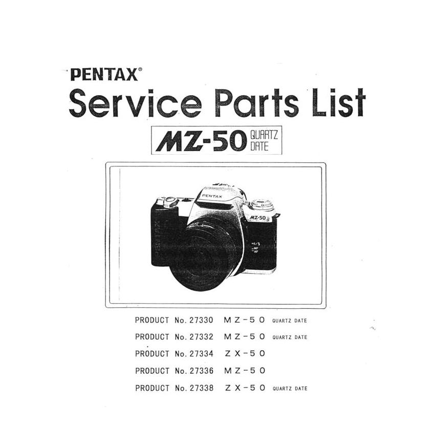 Download | Pentax MZ-50 ZX-50 Service Manual Parts List DownloadUSCamera