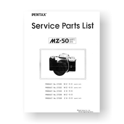 Pentax ZX-M Parts List | MZ-M | SLR Film Camera