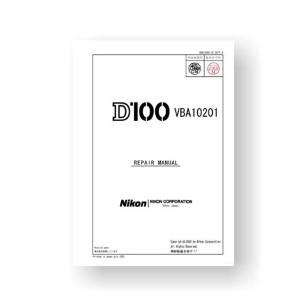 146-page PDF 9.89 MB download for the 146-page PDF 9.89 MB download for the Nikon D100 Repair Manual Parts List | Digital SLR Camera