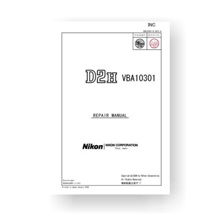 214-page PDF 15.48 MB download for the Nikon D2H Repair Manual Parts List | Digital Camera