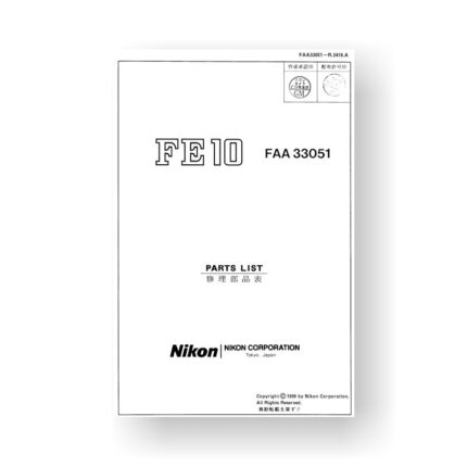 Nikon FE10 Parts List | Film Cameras