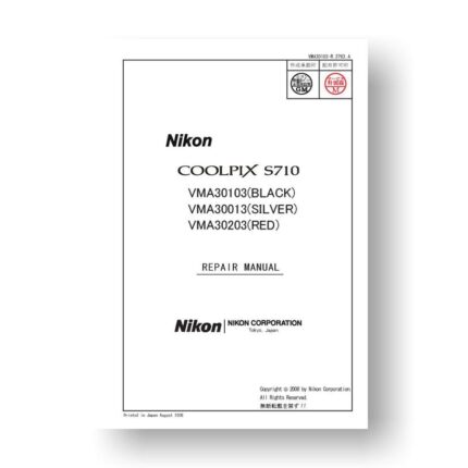 99-page PDF 7.82 MB download for the Nikon Coolpix S710 Repair Manual Parts List | Digital Compact