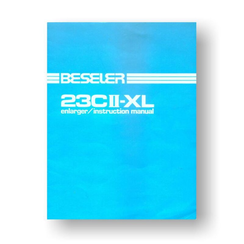 Beseler 23CII-XL Enlarger Owners Manual Download