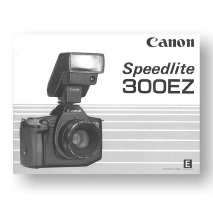 Canon Speedlite 300EZ Owners Manual Download