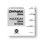 Minolta Maxxum 300si Owners Manual Download