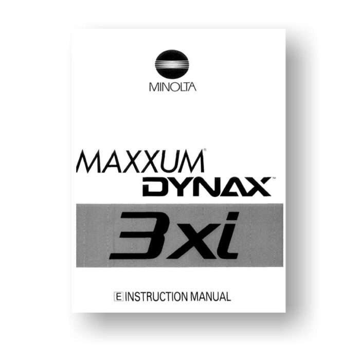 Minolta Maxxum 3xi Owners Manual Download