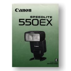 Canon Speedlite 550EX Owners Manual Download