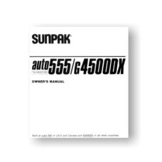 Sunpak Auto 555 G4500DX Flash Unit Owners Manual Download