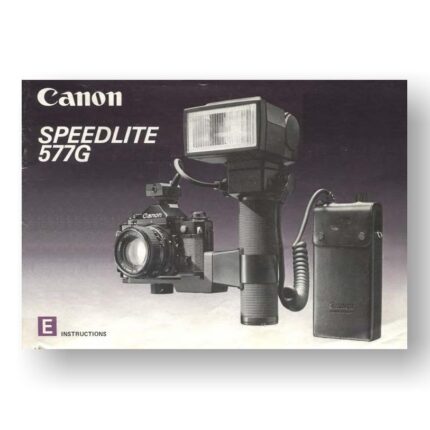 Canon Speedlite 577G Owners Manual Download