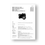 Minolta 2097 Service Manual Parts List | Maxxum 600si