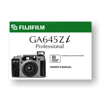 Fuji GA645Zi Owners Manual Download