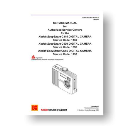 Kodak Easyshare C315 C530 CD50 Service Manual Parts List Download