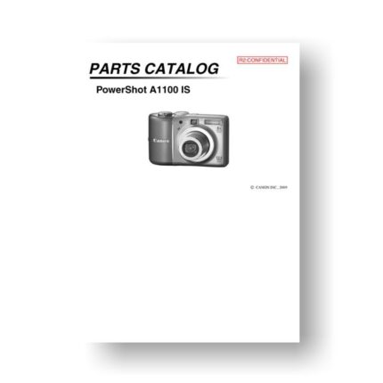 20-page PDF 771 KB download for the Canon A1100-IS Parts Catalog | Powershot